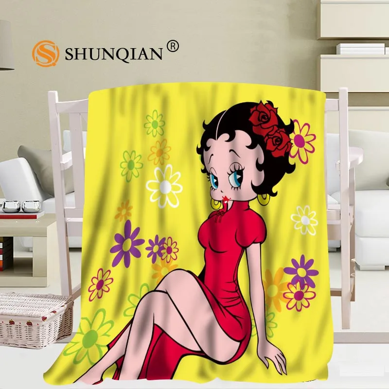 Изготовленное на заказ одеяло betty boop Фланелевое Falafel Fabric56x80inch 50X60 дюймов 40X50 дюймов диван-кровать пледы одеяло детское теплое одеяло для взрослых - Цвет: Blanket