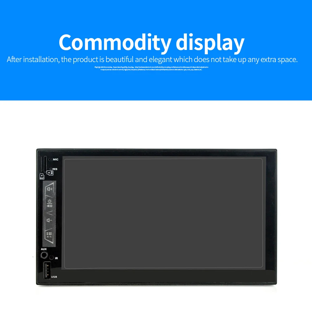 Sale LaBo 2 DIN 6.95 Inch HD In Dash Car Touch Screen Bluetooth Stereo MP4 MP5 Hands Free HD 1080P Rear View Camera Car Radio Player 12