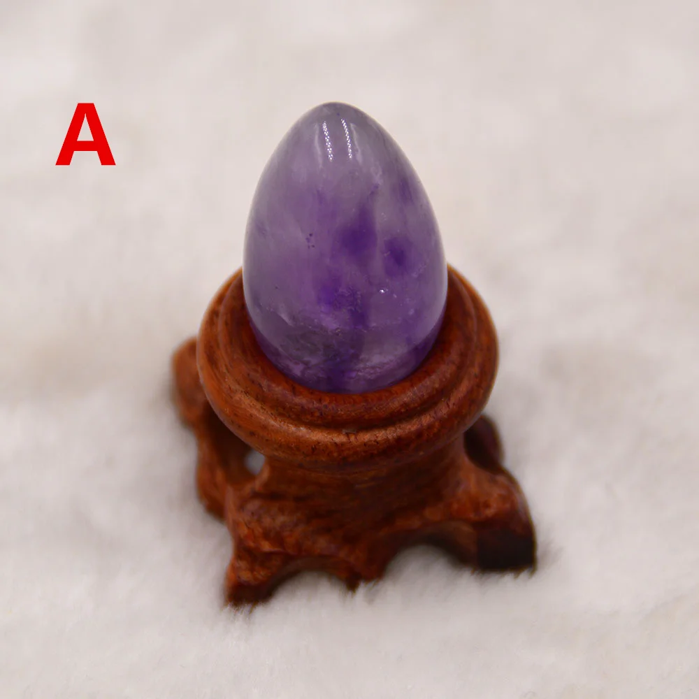 Natural Amethyst Yoni Egg massage stone Pelvic Kegel Exercise Jade Egg Tightening Vaginal Muscle crystal ball for woman - Цвет: A