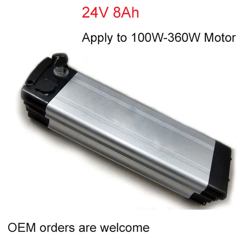 24V 8Ah 360W комплект литий ионных батарей для электровелосипеда Серебряная рыба Shimano
