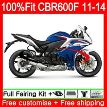 Injeção Para HONDA CBR600F4i Estoque azul CBR600F 11 12 13 14 116SH. CBR 600 F 600F 3 F4i CBR600 F 2011 2012 2013 2014 Carenagens