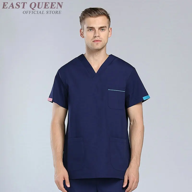 Хирургический костюм доктор униформа скраб набор медицинская одежда для больницы медицинский костюм одежда клиника хирургический костюм KK2203 - Цвет: 1