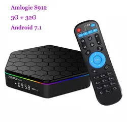 RUIJT95Z плюс Android 7,1 ТВ Box Amlogic S912 Восьмиядерный 3g 32G Smart ТВ 2,4 г/5G двойной Wi-Fi Bluetooth 4,0 Gigabit Media Player