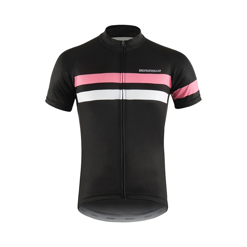 BERGRISAR для мужчин лето Велоспорт Джерси быстросохнущая короткий рукав велосипедный свитер-Джерси велосипедный рубашки гоночные Топы MTB Одежда дышащая - Цвет: pink