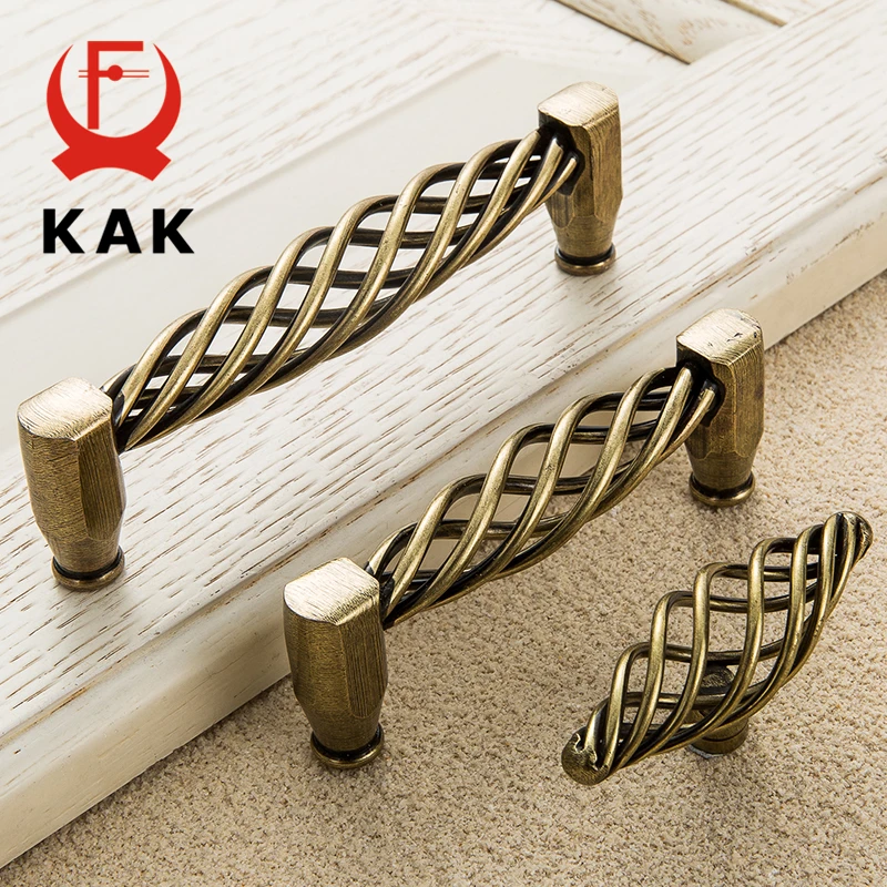 KAK 5PCS Vintage Antique Bronze Cabinet Handles Hollow Out Birdcage Handles Drawer Knobs Wardrobe Door Pullers Furniture Handle KAK 5PCS Vintage Antique Bronze Cabinet Handles Hollow Out Birdcage Handles Drawer Knobs Wardrobe Door Pullers Furniture Handle