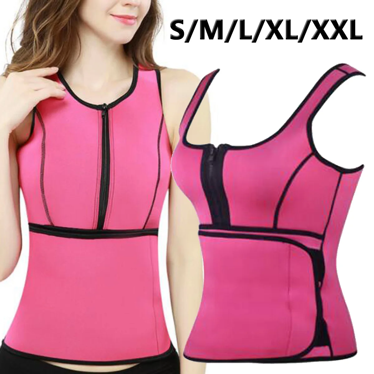 

Neoprene Waist Trainer Corset Body Shaper Running Vest Fitness Waist Support Workout Tummy Control Sauna Sweat Vest