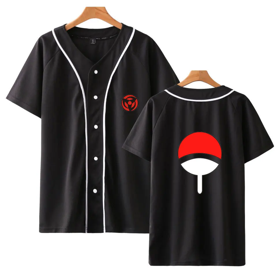 

Anime Design Naruto Baseball T Shirt Short Sleeve Baseball Jacket Uchiha Hatake Uzumaki Clan Badge Print Tshirt Unisex Clothes
