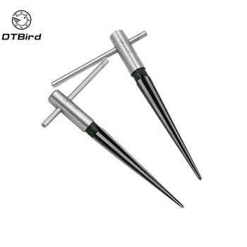 

3-13mm 6 Fluted Bridge Pin Hole Reamer Tapered Woodworker Cutting Tool Pin Hole Handheld Reamer T Handle Tapered Chamfer Reaming