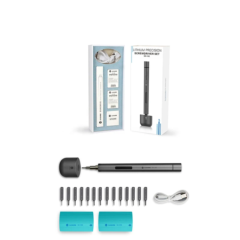 

Sunshine Sd-18e High Precision Mini Multifunction Electric Screwdriver Alloy Steel Screwdriver Set Mobile Phone Repair Home