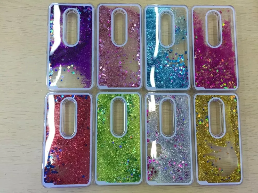 Мода Ясно Динамически Жидкостное Блеск Красочный Блестка Песок Плывун Case Cover для