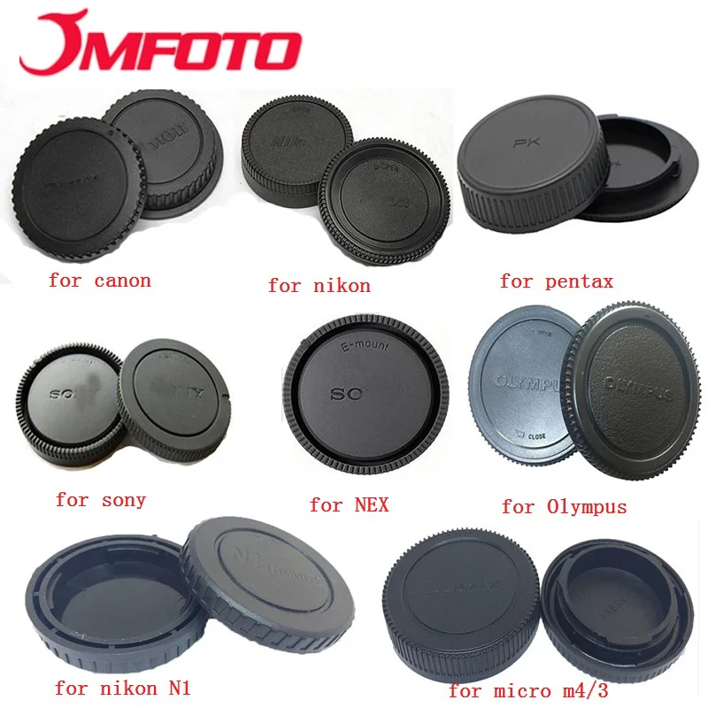 

JMFOTO Camera Rear Cap Lens Cap Dust-proof Protect for Canon Eos Nikon N1 Sony Nex Pentax PK Olympus Micro M4/3 Panasonic Mount