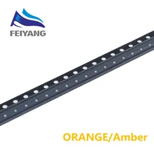 500 шт. SMD SMT 0402 ультра яркий оранжевый/янтарный светодиодный светильник 600-610NM 1005 янтарный цвет 1,0*0,5*0,35 мм