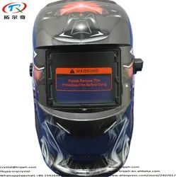 Лазерная цветная наклейка сварочный шлем Solor Powered Чувствительная Регулируемая шлифовальная Автоматическая затемнение сварщик