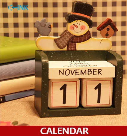 

New Home Decorative Desk Calendar , Four Seasons Wooden Craft Universal Calendar , Perpetual calendar , DIY wooden calendar
