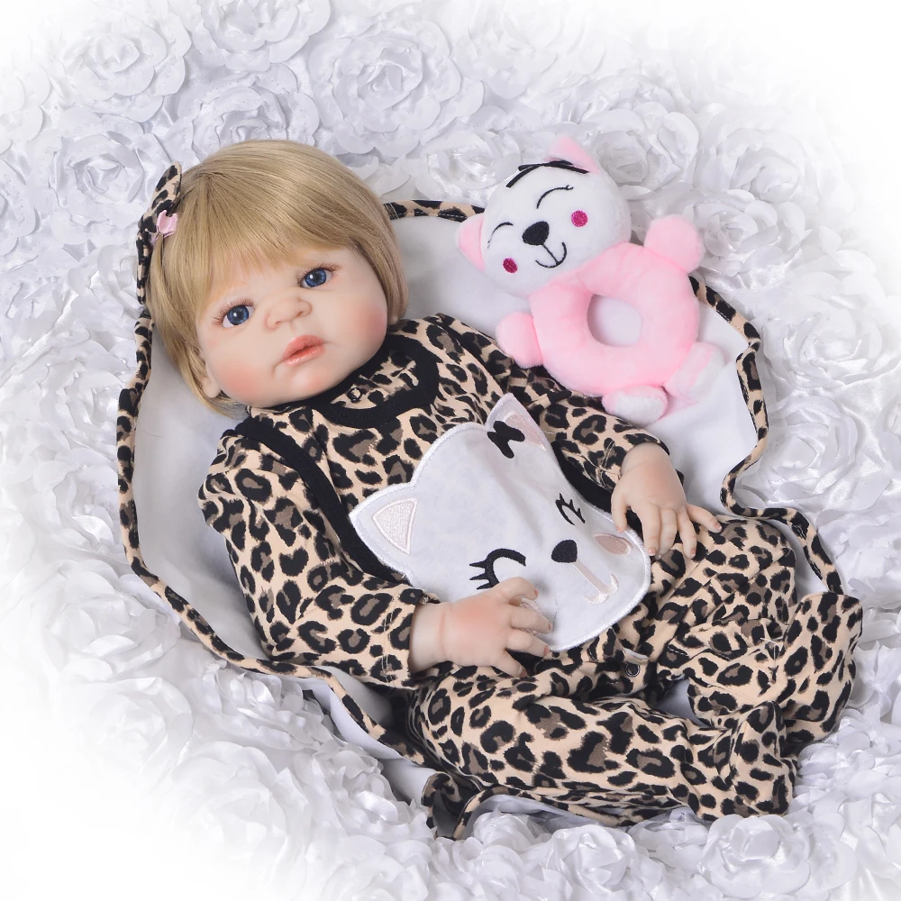 Handmade 23'' Reborn Babies Girl Full Body Silicone Can Bathe 57 cm