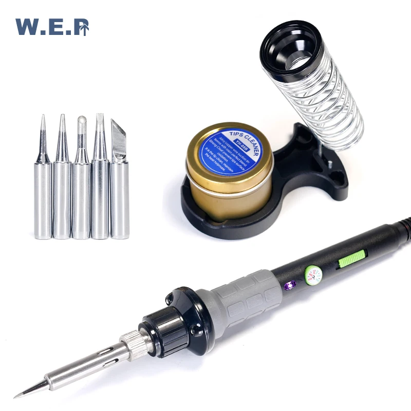 WEP 947-V Kit 60W Soldering Iron Temperature Adjustable LED Light Portable Min Electric Soldering Iron Desoldering Tool WEP 947-V Kit 60W Soldering Iron Temperature Adjustable LED Light Portable Min Electric Soldering Iron Desoldering Tool