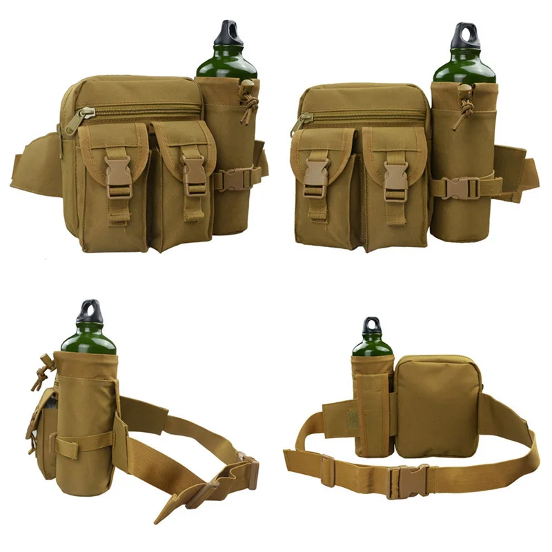 

Outdoor Military Tactical Shoulder Bag Waterproof Oxford Camping Hiking Safe Pouch Kettle Bag Waist Pack Bag