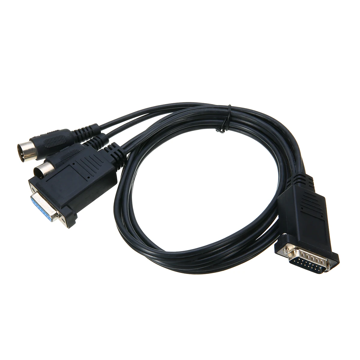 Mayitr MIDI To Joystick Game Port Audio Cable DB15 5 Pin DIN Wire Cord 1.8m Electronic keyboard Audio Cable