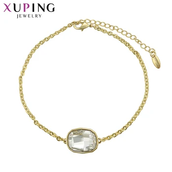 

Xuping Charms Styles Woman's Bracelet Crystals from Swarovski Luxury Jewelry Light Yellow Gold Color Plated Gifts S174.4-76098