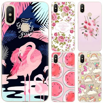 

New Flower Animal Painted Cover For Xiaomi Mi A2 Ultra Thin Silicone Soft Anti-Slip Phone Case For Xiaomi Mi 6X Slim Back Case
