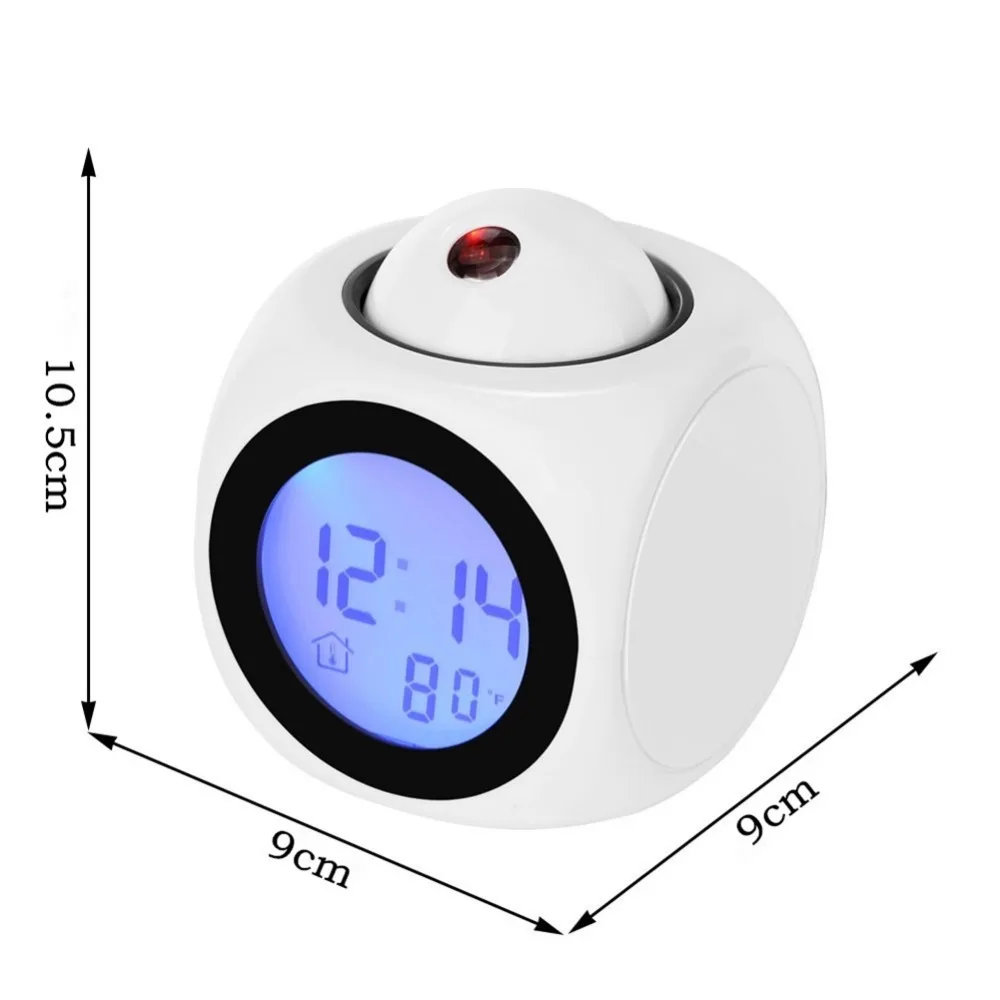Многофункциональный проекционный Будильник цифровой ЖК-дисплей Повтор температура дисплей говорящий стол Часы светодиодный подсветка звонок с таймером