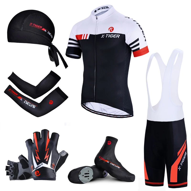 

X-Tiger Short Sleeve Cycling Set Big Cycling Jersey Set Ropa Ciclismo Bike Uniform Breathable Cycling Clothing MTB Bike Wear