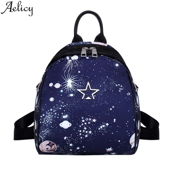 

Aelicy New Designer Waterproof Starry Print Fashion Ladies Backpack Mini multi-function Small Backpack Ladies