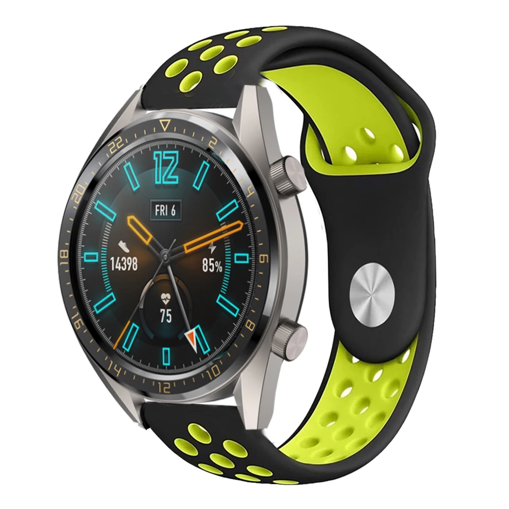Силиконовый ремешок 22 мм для Huawei Watch GT Смарт часы Samsung Galaxy 46 Силиконовые Ремешки