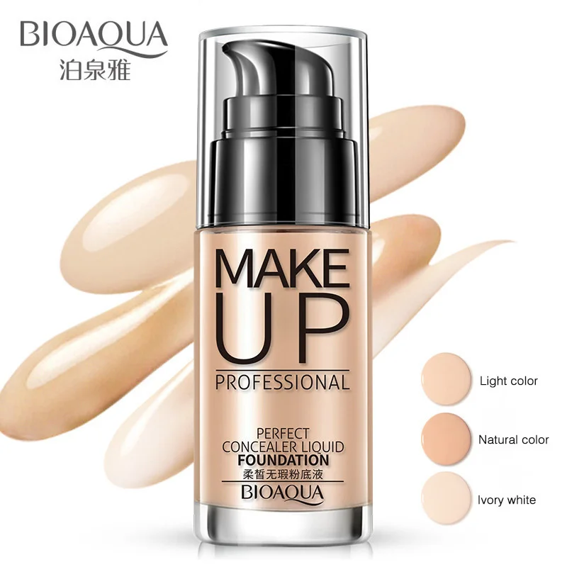 BIOAQUA Face Base Liquid Foundation Makeup Primer Concealer Waterproof Brighten Whitening Long