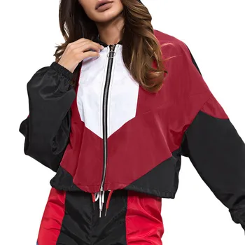 

Women Jacket Hoodie Long Sleeve Crop Top Thin Coat Female Zipper Pullover Short Sweatshirt Loose Shirt Women'S Sports Overcoat