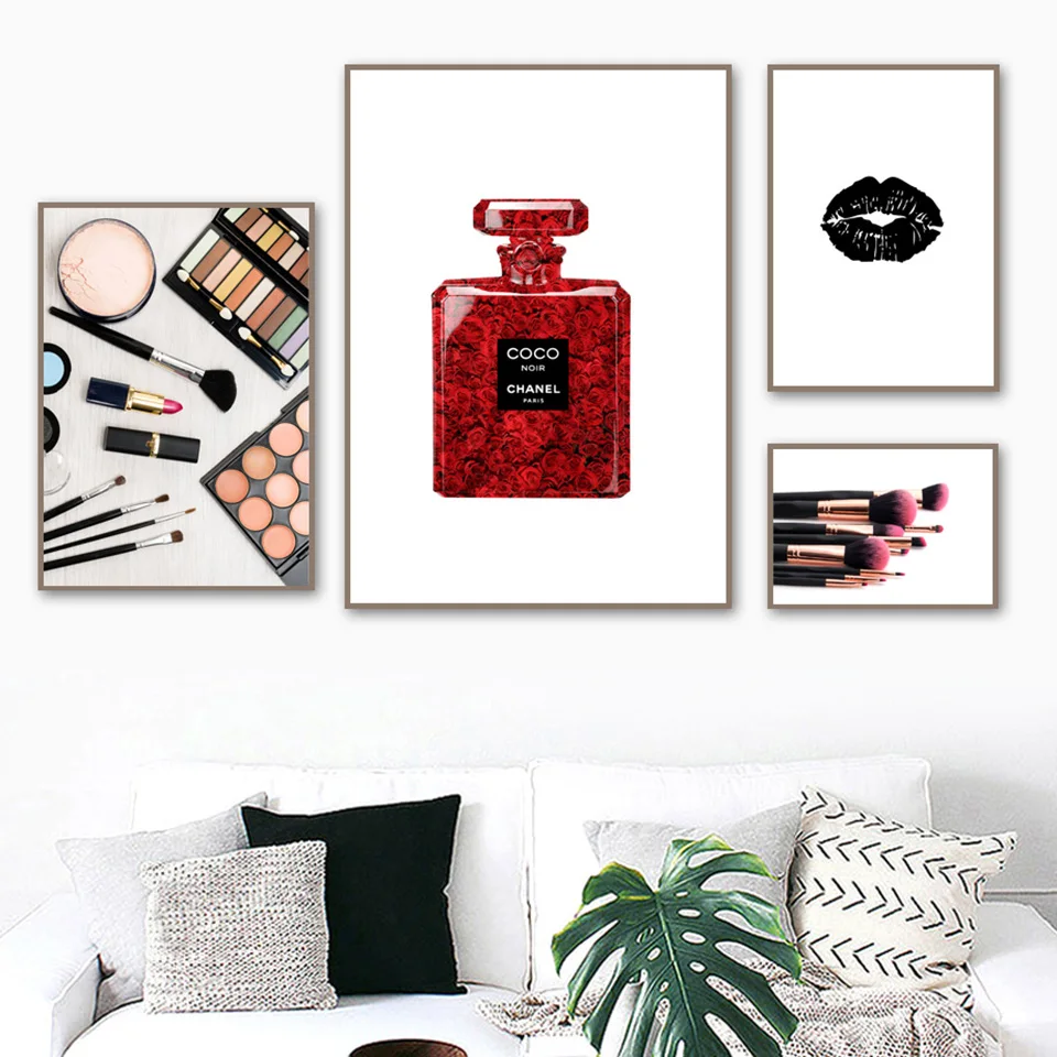 Signo-de-chica-de-moda-mariposa-maquillaje-pared-Lona-de-arte-pintura-n-rdica-carteles-y (1)