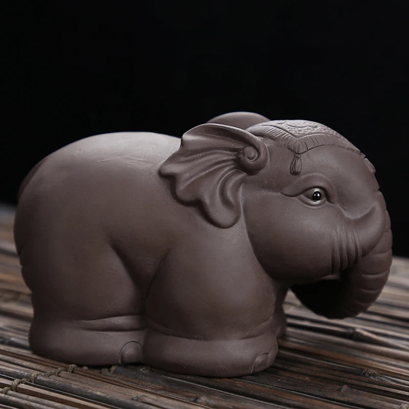 JIA-GUI LUO Чай Pet Слон Фиолетовый Клей Home Decor Украшение из чайных листьев кунг-фу Чай Pet глины Чай Pet N017