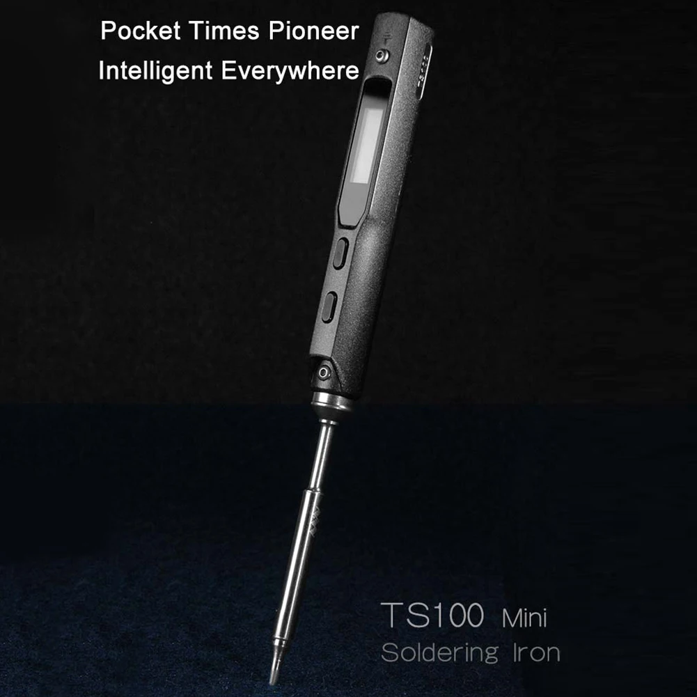 TS100 ручка-тип Миниатюрный Программируемый Интеллектуальный Регулируемый цифровой ЖК-дисплей Электрический паяльник паяльная станция высокое качество