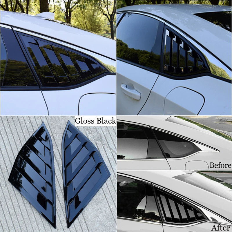 2 шт. глянцевая черная Автомобильная задняя четверть панель боковое вентиляционное окно жалюзи для Honda Accord автомобильные внешние аксессуары