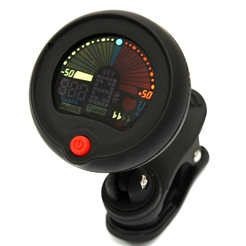 Hot Sale Digital LCD Clip-on Chromatic Tuner Metronome For Acoustic Guitar Bass Violin Banjo Mandolin With CR2032 Battery