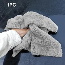Plush Microfiber Car Wash & Detailing Towel (Gray towel 1pc)
