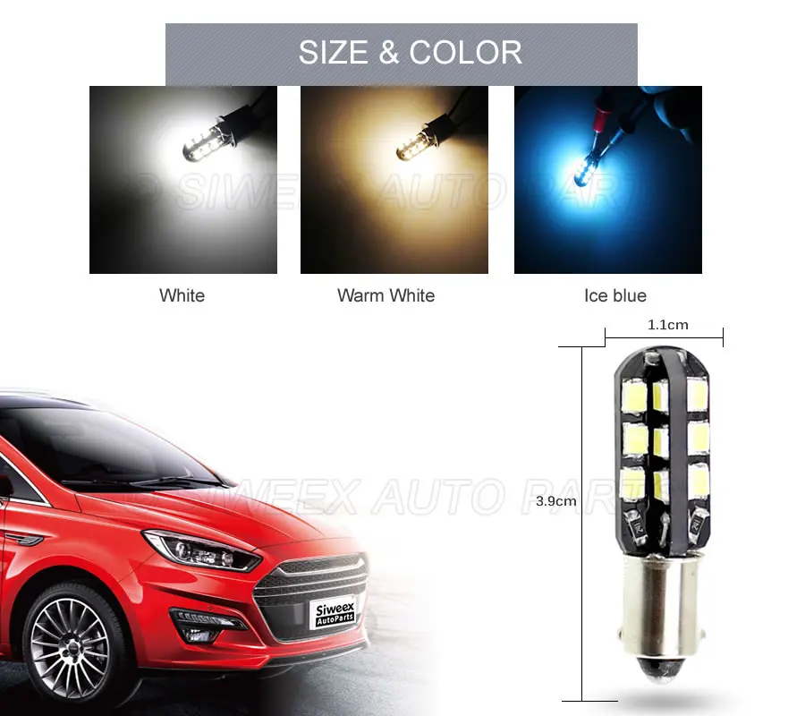 1 шт. Автомобильные светодиодные лампы H6W BAX9S 24 SMD 2835|h6w led bax9s|12v car lampcar door light |