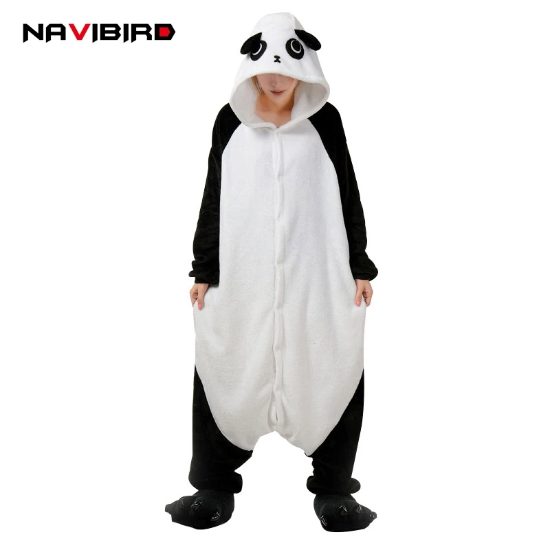 New Panda Cosplay Pajamas Unisex Animal Panda Onesie For Women Winter