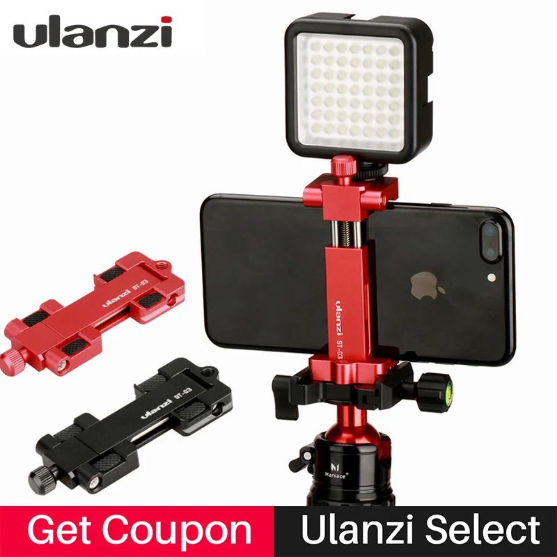 Ulanzi Multi function Aluminium Tripod Mount Stand Adapter hot shoe mount tripod for iPhone 8 7plus