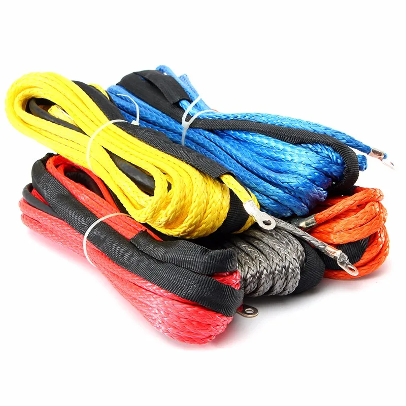 0.24 ''x 40' استبدال الاصطناعية ونش خط كابل حبل 6500 رطل مع غمد للمركبة UTV قبالة الطريق 4x4