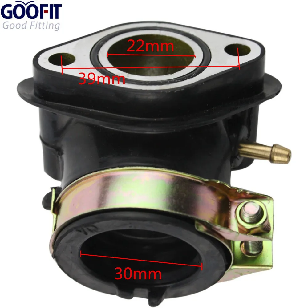 Труба впускного коллектора GOOFIT для GY6 125 куб. См 150 скутер багги P091 013|intake manifold pipe|gy6