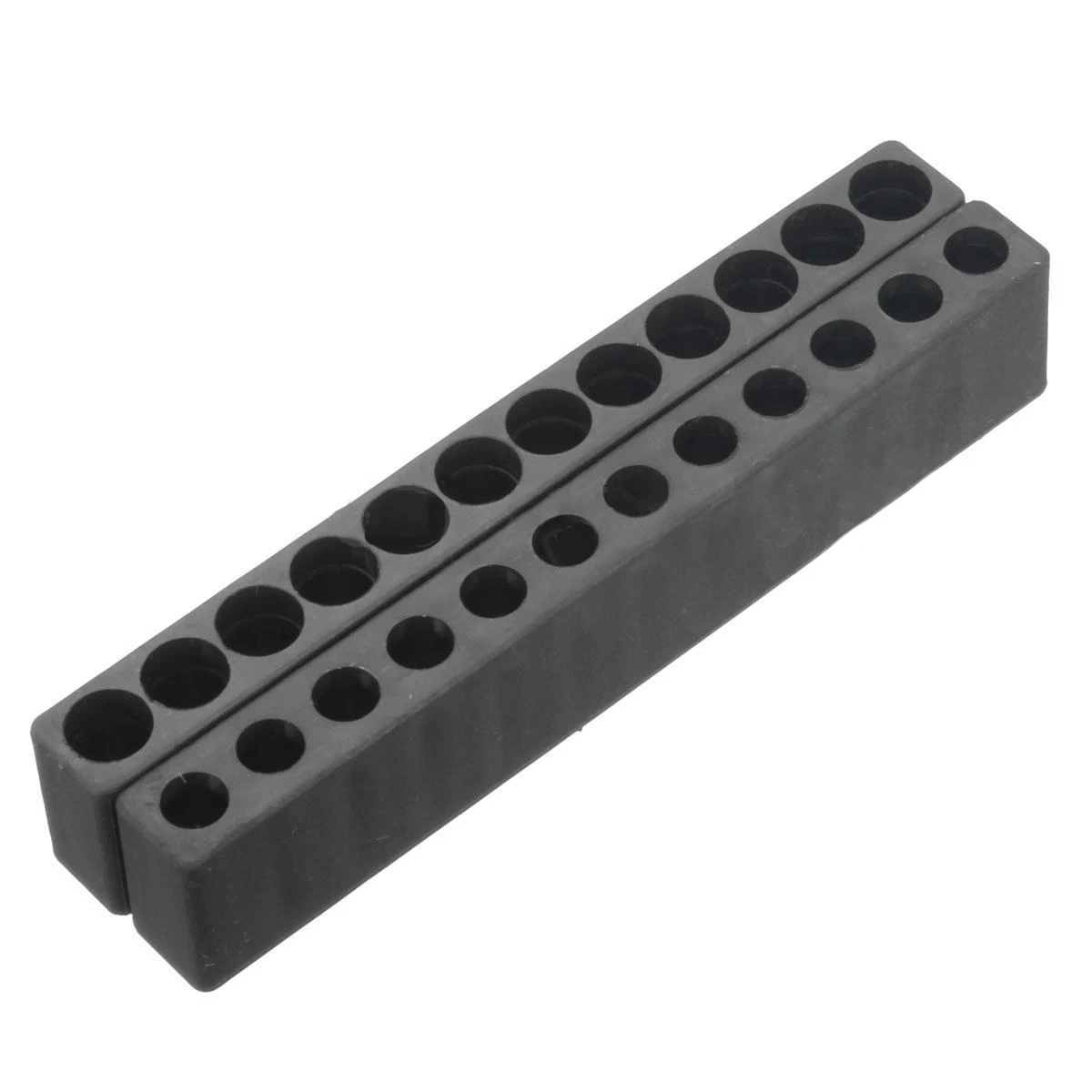 GTBL 10 шт. 12-й отверстие отвертка бит держатель Блок черного цвета для шестиугольный 6,35 мм ручка