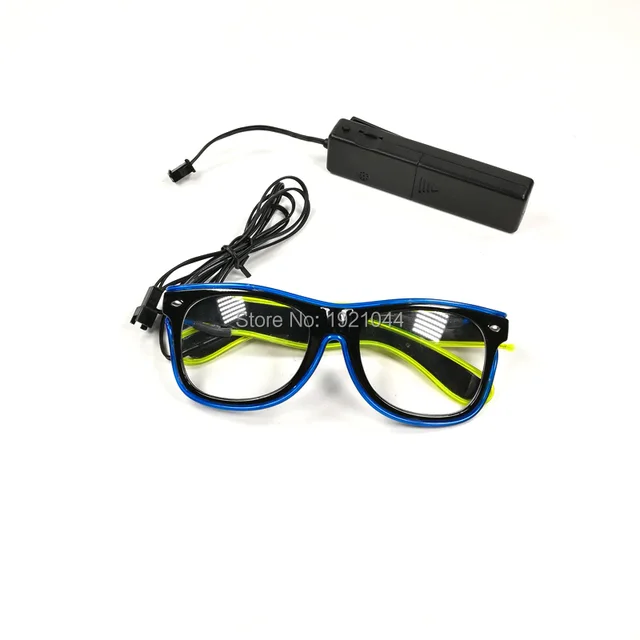 Gafas LED con cable activado por sonido de doble color, gafas de colores  brillantes, gafas luminosas, regalos de decoración de fiesta - AliExpress