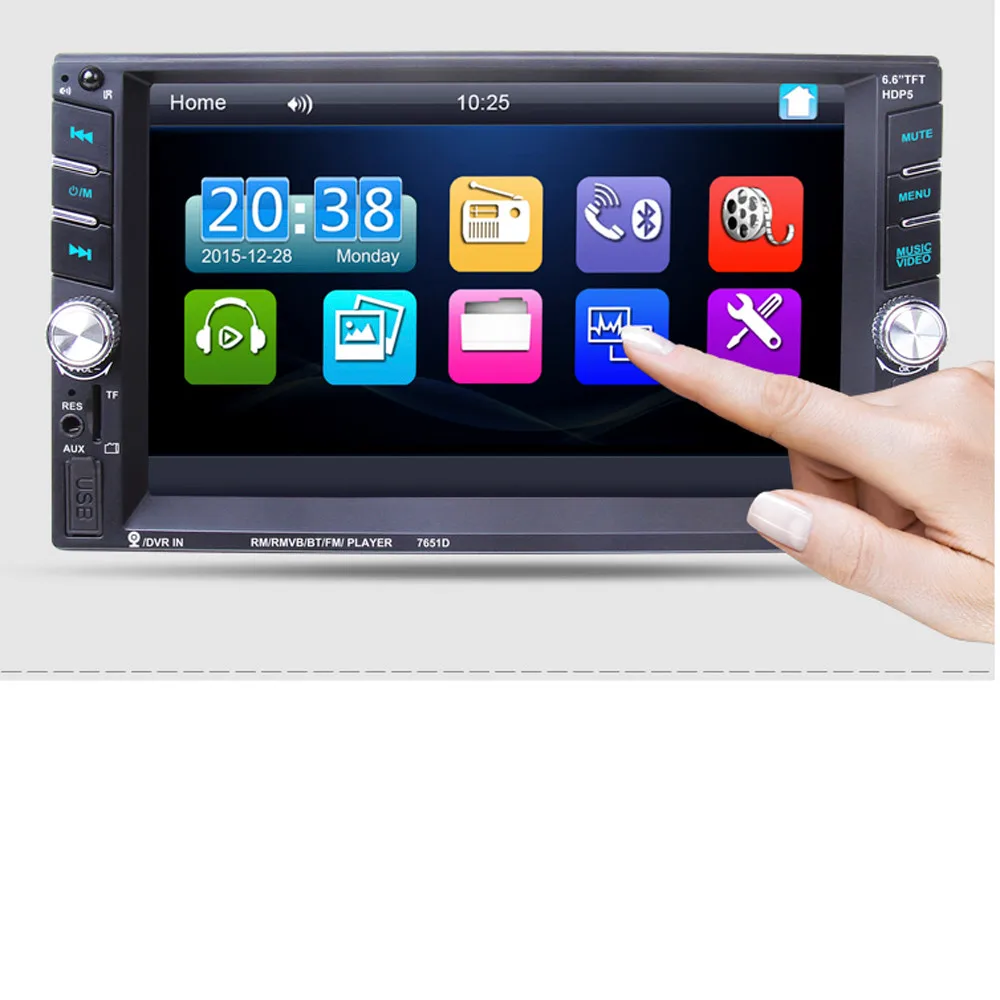Excellent 6.6 Bluetooth Car Stereo Audio In-Dash Aux Input Receiver SD/USB MP5 Player 5