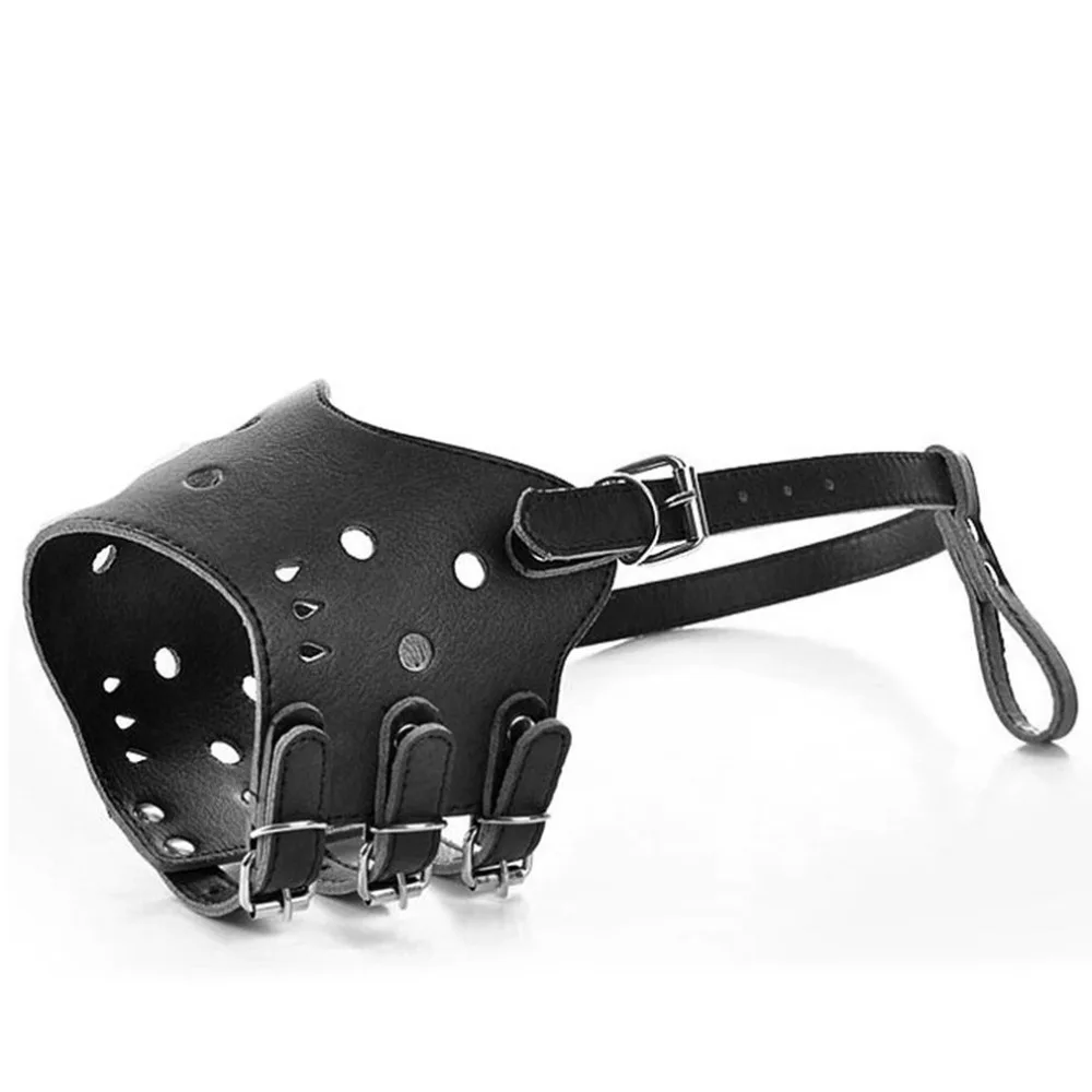 Soft PU Leather Material Pet Mouth Mask Anti Barking Biting Pet Dogs