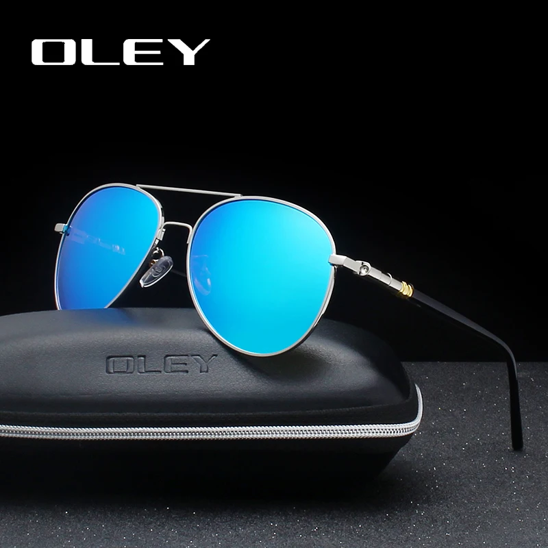 

OLEY Brand Men's Sunglasses Polarized Classic Pilot Glasses Men Coating Mirror Glasses oculos Male Eyewear Accessories For Women