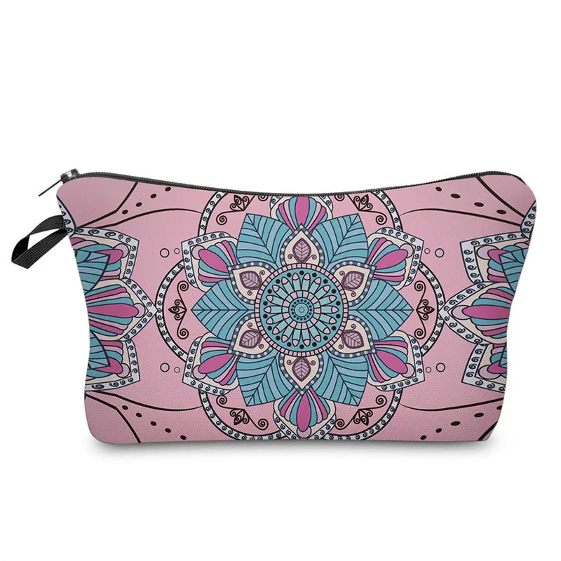 

mandala prints Make up Bags Women and Girls Travel cosmetic bag lipstick liquid foundation storage bags