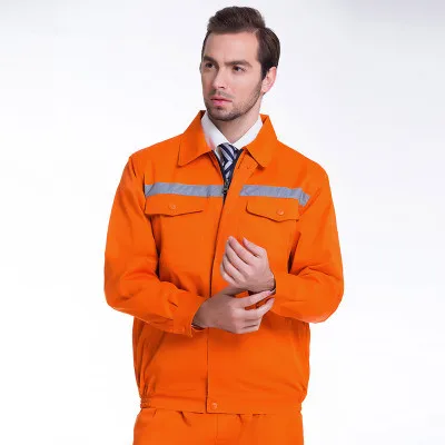 Новинка поступление Длинные рукава мужская одежда плюс Размеры мужчин Костюмы для будущих мам автомеханик Костюмы - Цвет: Оранжевый