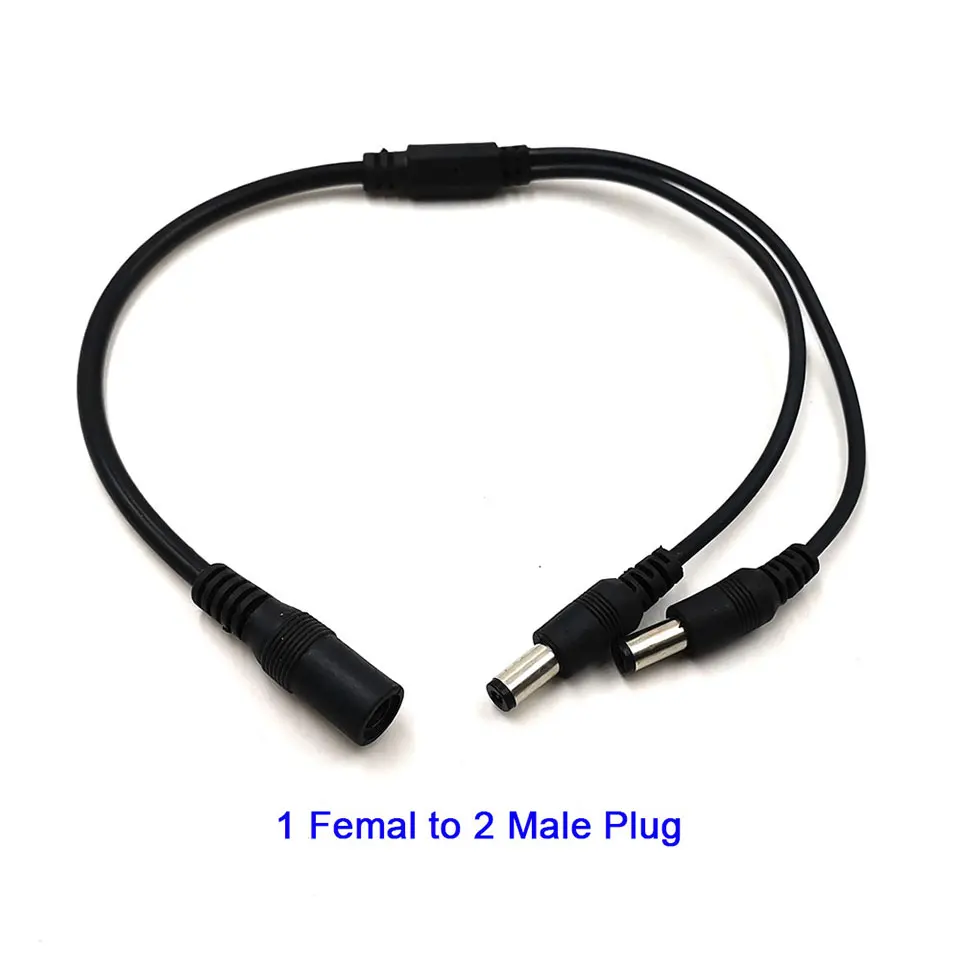 dc connector plug 1 femal to 2 3 4 5 8 male plug  Jack Splitter Adapter cable (1)