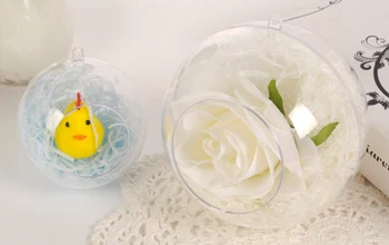 

Open window sphere ball Transparent Plastic Sweet Gift Christmas , weddings, festival decorations ball,Christmas tree ball100pcs